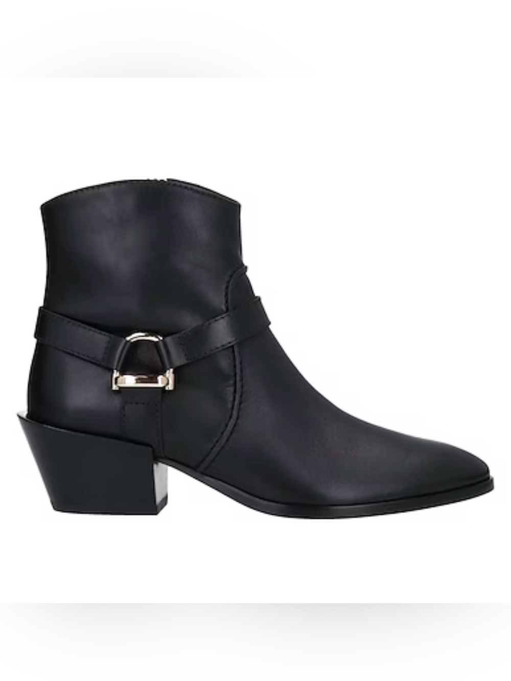 Tod's Rex Black Leather Ankle Boots with Silver Buckle
